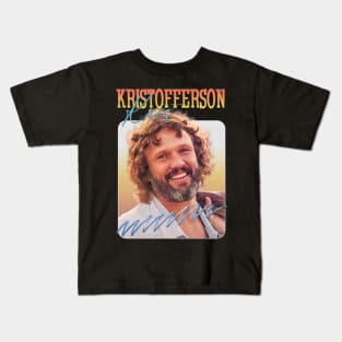 Vintage Aesthetic Kris Kristofferson 1980s Kids T-Shirt